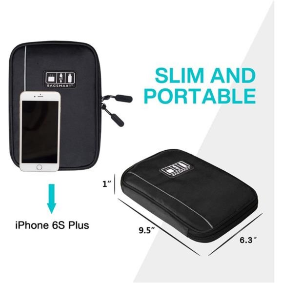 Electronics Organizer Travel Case, Small Travel Cable Organizer Bag for Travel - Picture 2 of 6